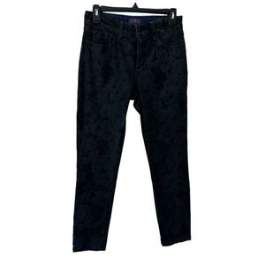NYDJ Dark Floral Jean Leggings. Size: 2